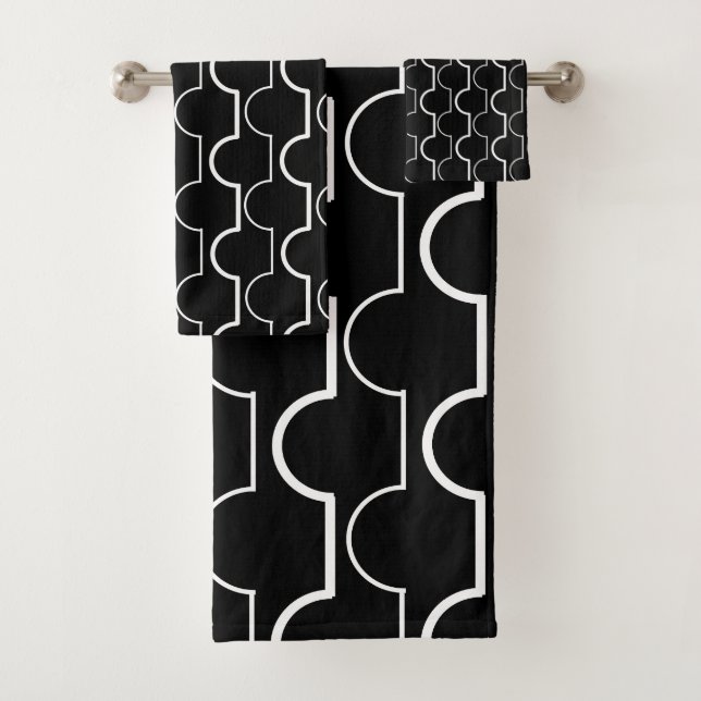 Big Black Scallops Badhandtuch Set (Insitu)
