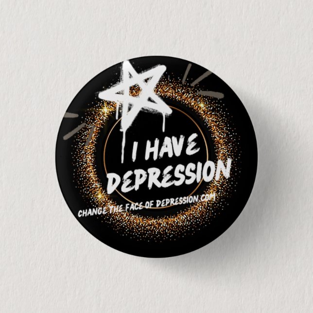 Big Bling Spray Farbe Ich habe Depression Button (Vorderseite)