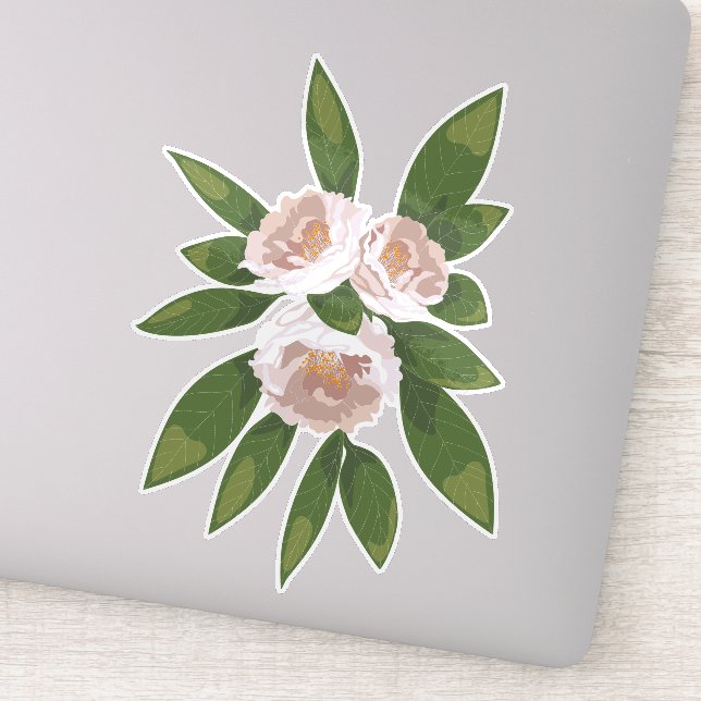 Big Bloom Camellia Charm Aufkleber (Detail)