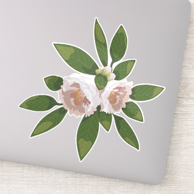 Big Bloom Camellia Charm Aufkleber (Detail)