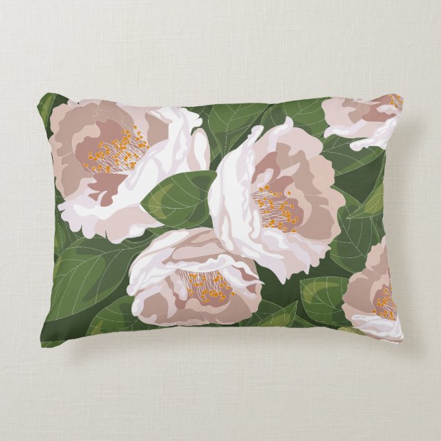 Big Bloom Camellia Charm Dekokissen (Vorderseite)