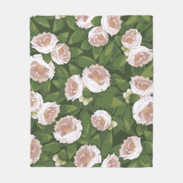 Big Bloom Camellia Charm Medium Fleecedecke