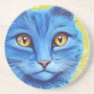 Big Blue Cat. Getränkeuntersetzer