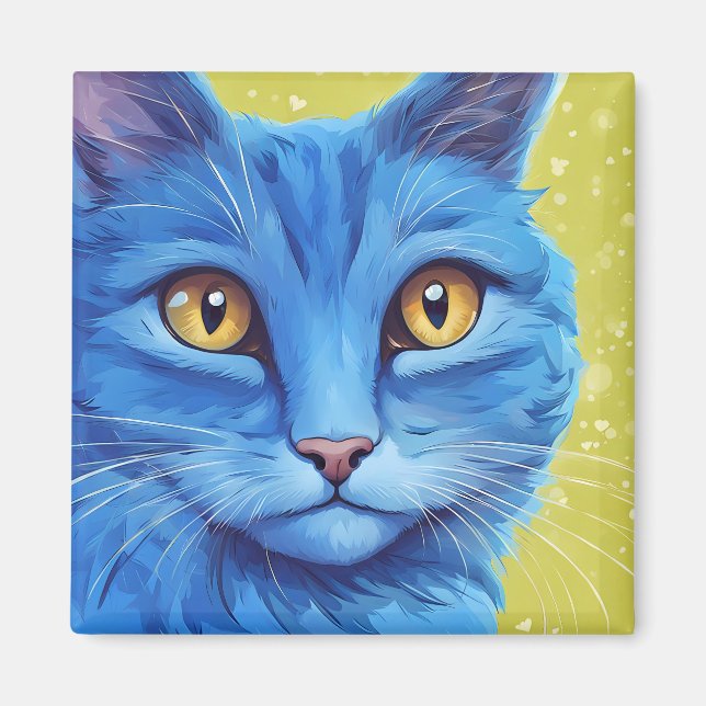 Big Blue Cat Magnet (Vorne)