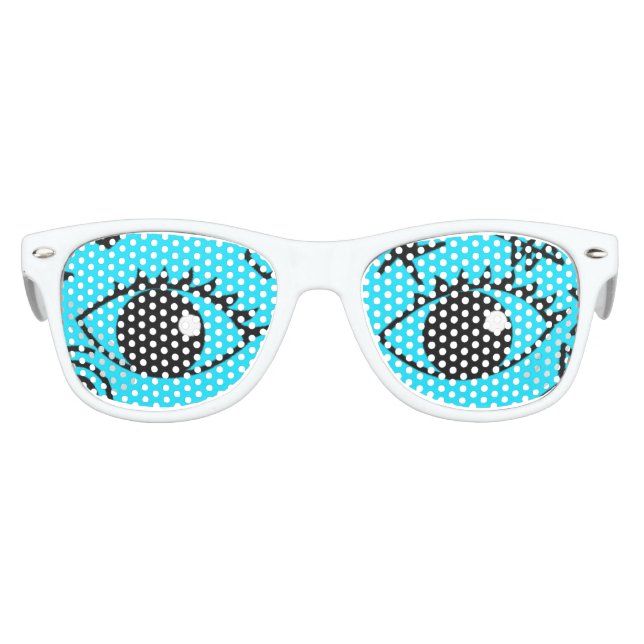 Big Blue Eyes Party Sonnenbrille (Vorderseite)
