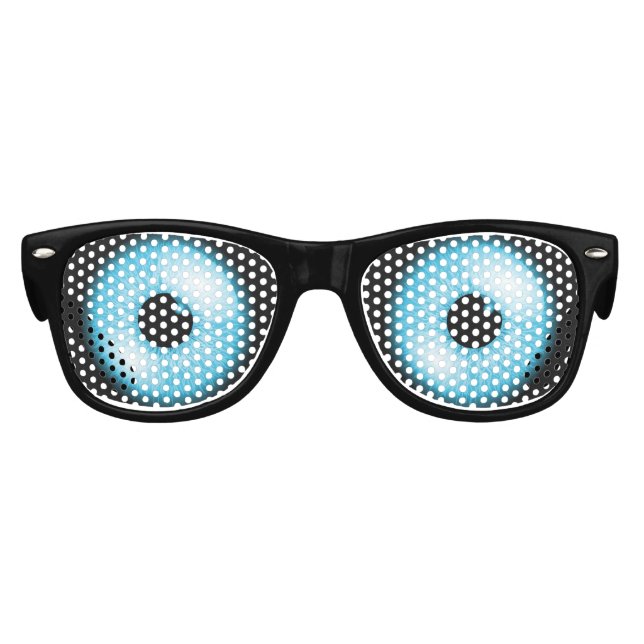 Big Blue Eyes Party Sonnenbrille (Vorderseite)
