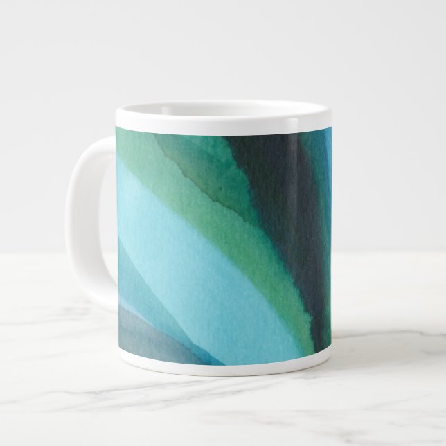 Big Blue Leaf I Jumbo-Tasse (Vorderseite Links)