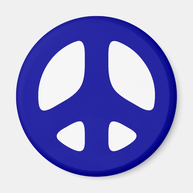 Big Blue Peace Sign Magnet (Vorne)