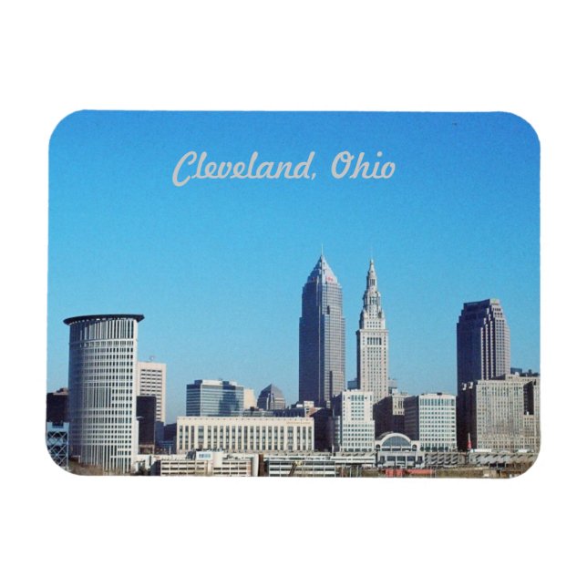 Big Blue Sky Cleveland OH Magnet (Horizontal)