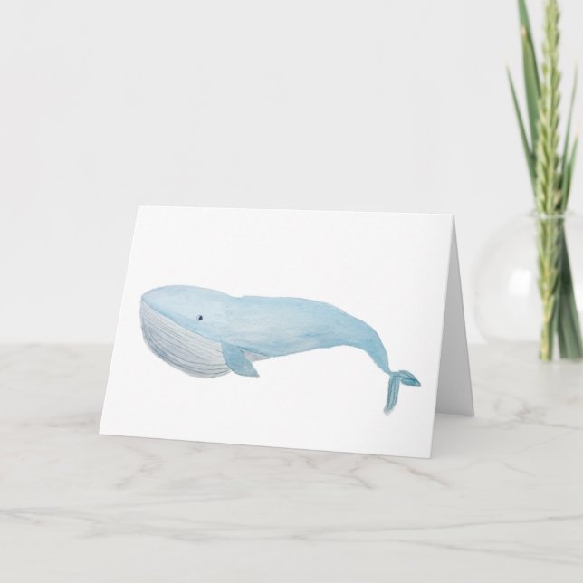 Big Blue Whale Grußkarte Karte (Vorderseite)