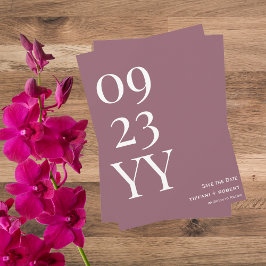 Big Bold Date Dusty Pink Save The Date