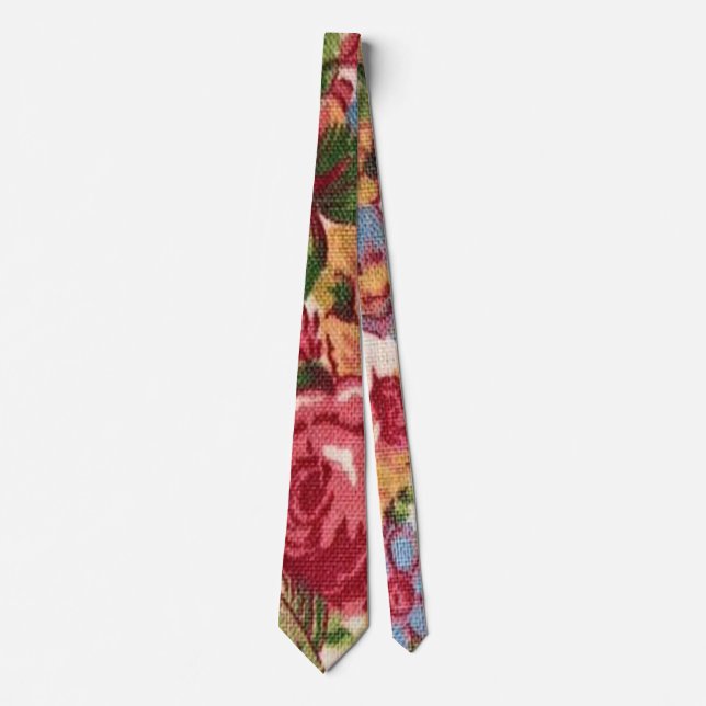 "Big Bold Floral" Trendy Moderne Männer Krawatte (Vorderseite)