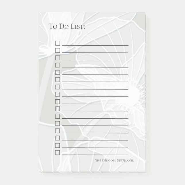 Big Bold Hollyhocks WÄHLEN FARBE Post-it Klebezettel (Vorderseite)