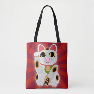 Big Bold Lucky Cat Fun Cartoon Charakter Tasche