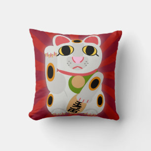 Big Bold Lucky Cat Symbol Kissen