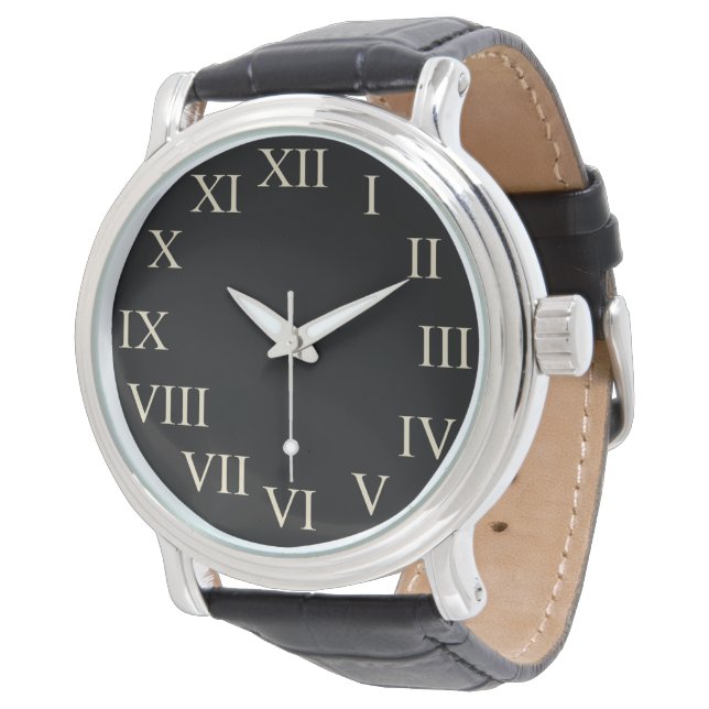 Big Bold Retro Black Classic Watch Armbanduhr (Schrägansicht)