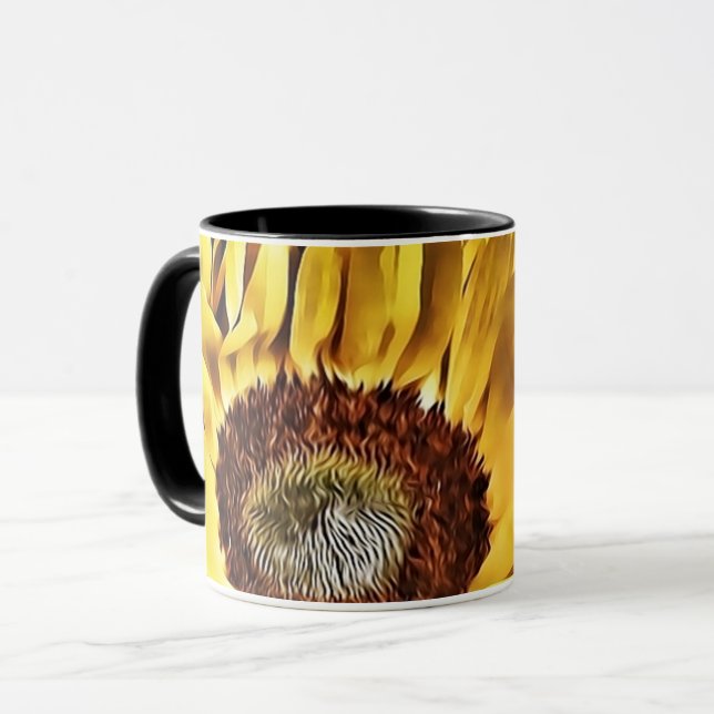 Big Bold Sunblumen Tasse (Vorderseite Links)