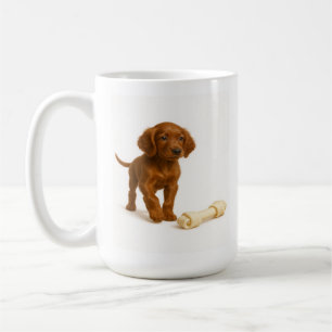 Big Bone, Bigger Gefühls - Irish Setter Puppy Kaffeetasse