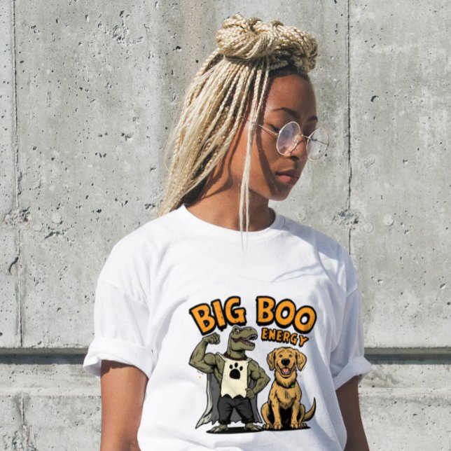 Big Boo Energy T Rex Retriever Halloween T-Shirt (Von Creator hochgeladen)