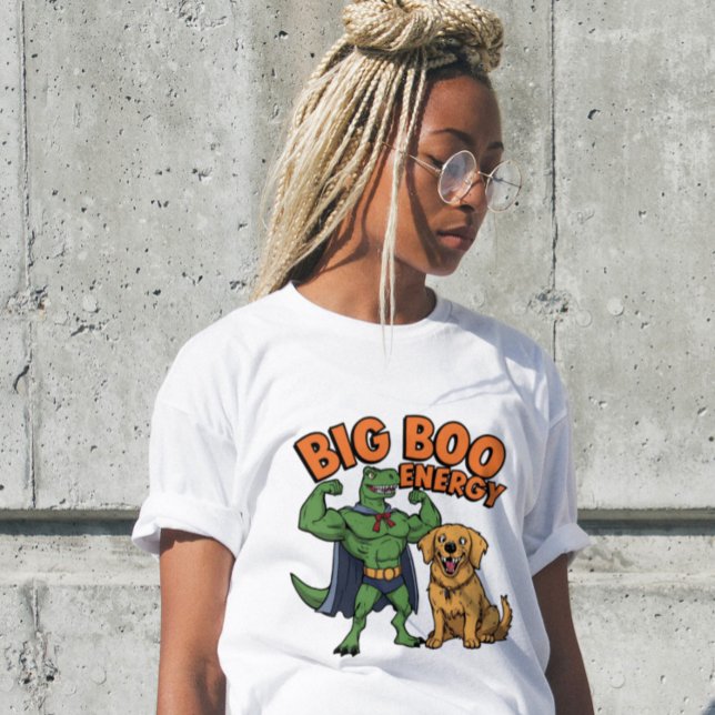 Big Boo Energy T Rex Retriever Halloween T-Shirt (Von Creator hochgeladen)