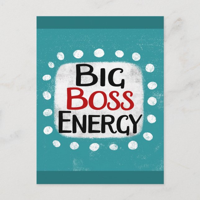 Big Boss Energy Postcard Postkarte (Vorderseite)