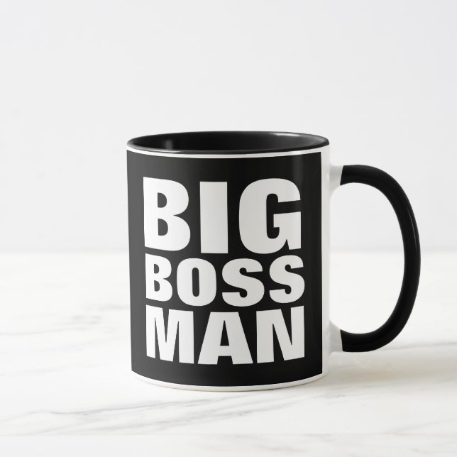 BIG BOSS MAN, Lustiger Kaffeebecher Tasse (Rechts)