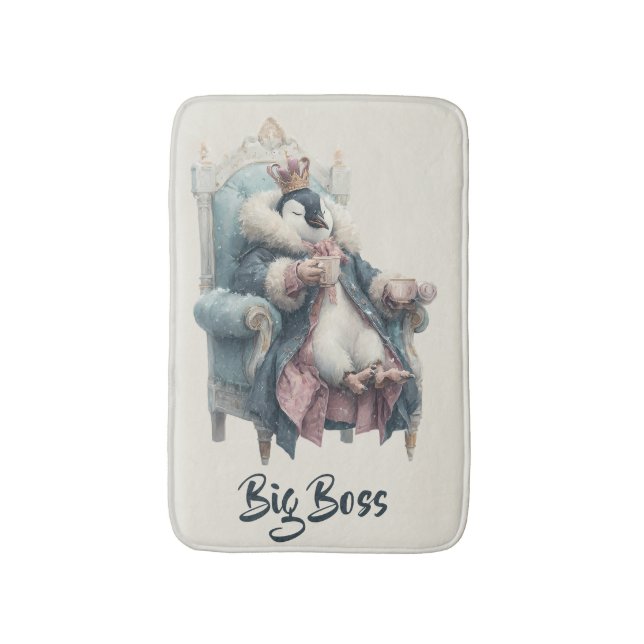 Big Boss Winter Penguin Design Badematte (Vorderseite Vertikal)