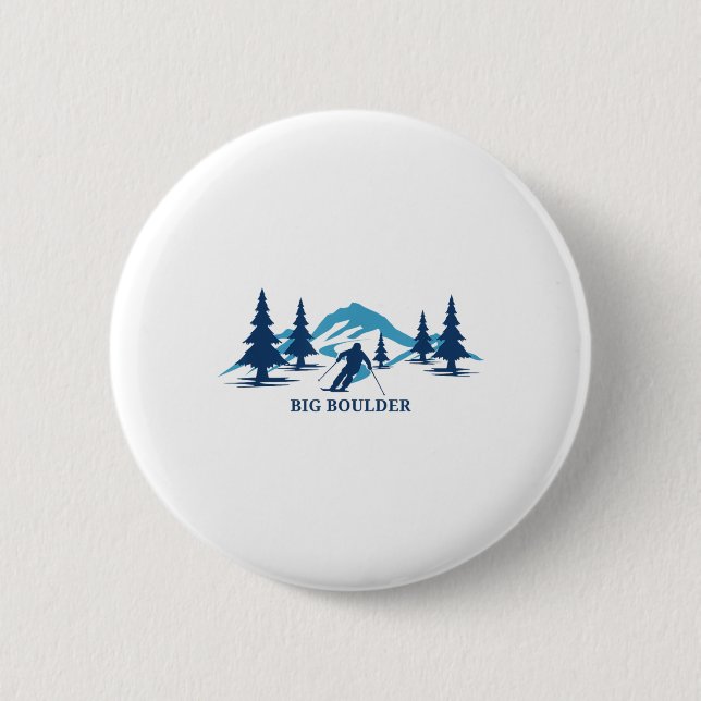 Big Boulder Pennsylvania Ski Resort Skier T Button (Vorderseite)