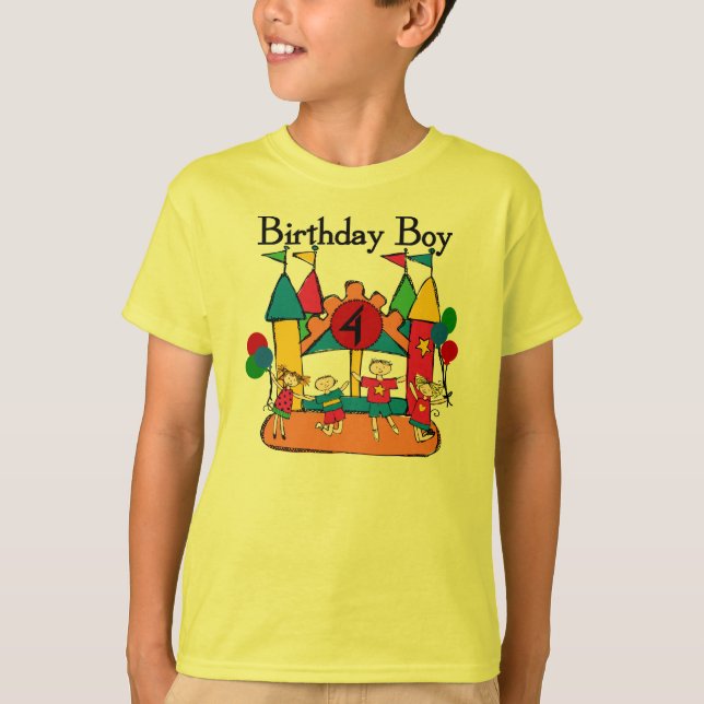 Big Bounce Boy 4. Geburtstag Tshirts und Geschenke (Vorderseite)