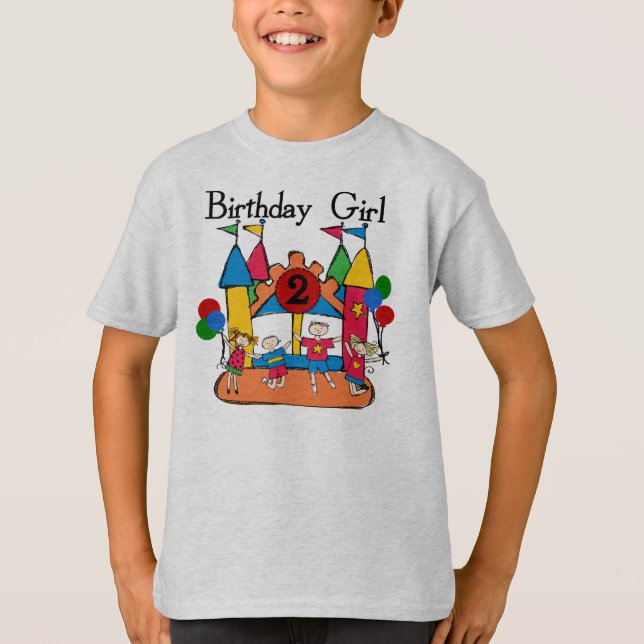 Big Bounce Girl 2. Geburtstag Tshirts und Geschenk (Vorderseite)