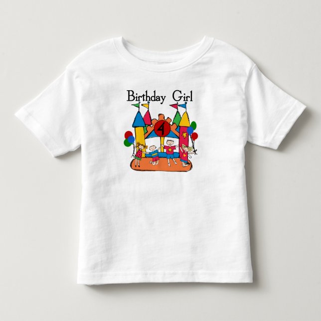 Big Bounce Girl 4th Birthday T-shirts et cadeaux (Devant)