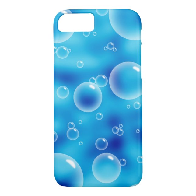 Big Bouncing Blue Bubbles Case-Mate iPhone Hülle (Rückseite)