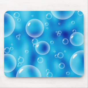 Big Bouncing Blue Bubbles Mousepad