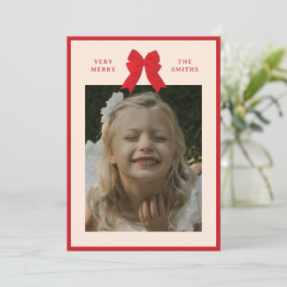 Big Bow Flat Holiday Card Feiertagskarte
