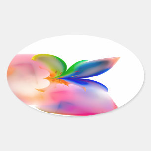 Big Bow-Geschenkboxen Ovaler Aufkleber