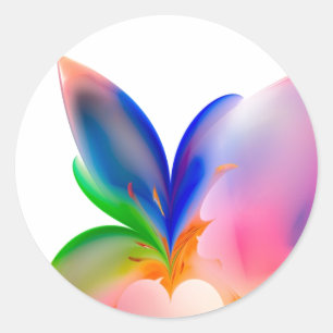 Big Bow-Geschenkboxen Runder Aufkleber