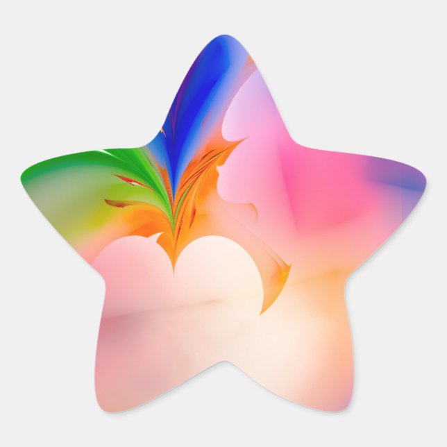 Big Bow-Geschenkboxen Stern-Aufkleber (Vorderseite)