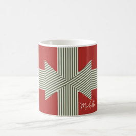 Big Bow of Striped Ribbon Red Kaffeetasse