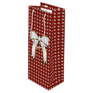 Big Bow Red Christmas Holiday Wine Bag Geschenktüte Für Weinflaschen