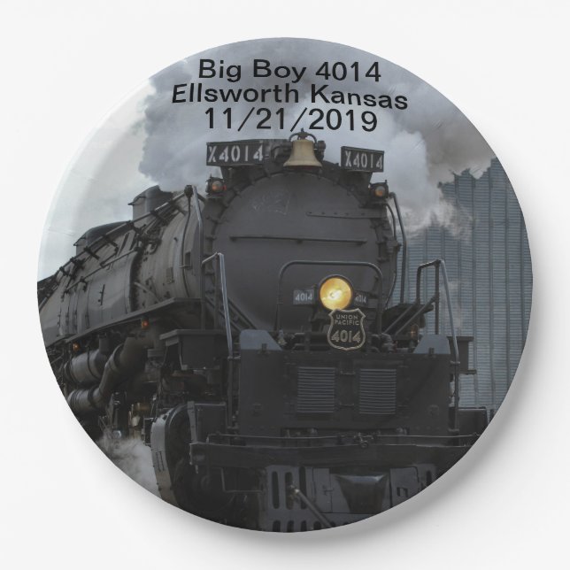 Big Boy 4014 Ellsworth Kansas Pappteller (Vorderseite)