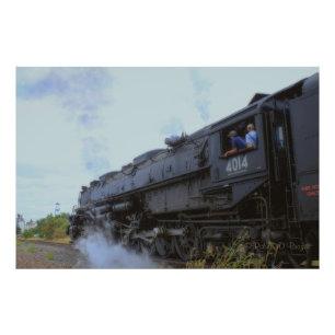 Big Boy 4014 Rauch und Steam in Kansas Fotodruck