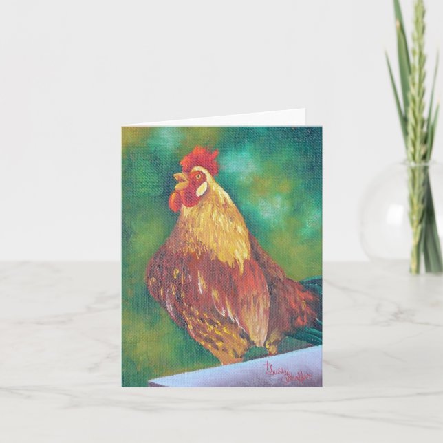 Big Boy, Cock-a-doodle Doo Note Card Karte (Vorderseite)