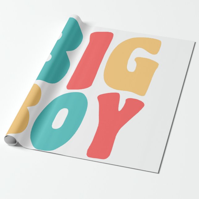 Big Boy Lustigen Sprüche Kinder Kleinkind Geschenkpapier (Ungerollt)