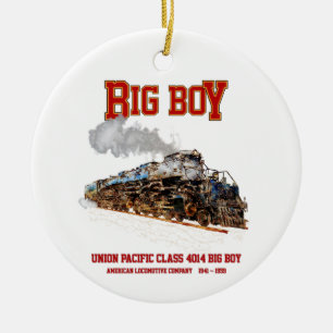 Big Boy Vintage-Dampflokomotive Amerikanische Loko Keramik Ornament