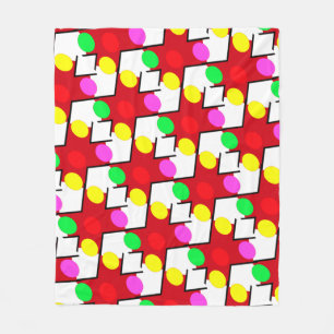 BIG BRIGHT BABY DOT PATTERN BUBBLY HAPPY FLEECEDECKE