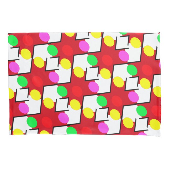 BIG BRIGHT BABY DOT PATTERN BUBBLY HAPPY KISSENBEZUG (Vorderseite)