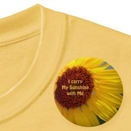 Big Bright Sonnenblumen Positive Vibes Floral Button