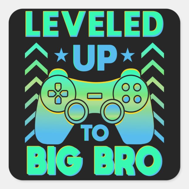 Big Bro als Geschenk Quadratischer Aufkleber (Vorderseite)