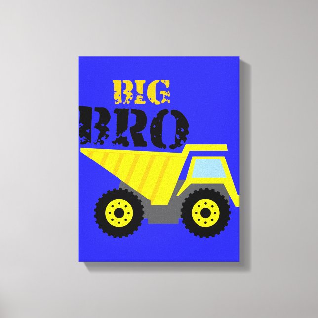 Big Bro Bau Gelber Sprungwagen Leinwanddruck (Vorderseite)