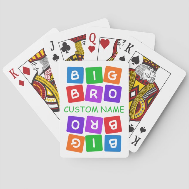Big Bro cartes à jouer personnalisées (dos)